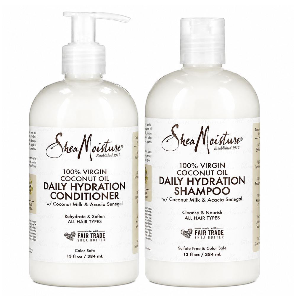 Shea Moisture 100% Virgin Coconut Oil Daily Hydration Combo Pack - All - Curly Nest Spain
