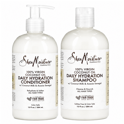 Shea Moisture 100% Virgin Coconut Oil Daily Hydration Combo Pack - All - Curly Nest Spain