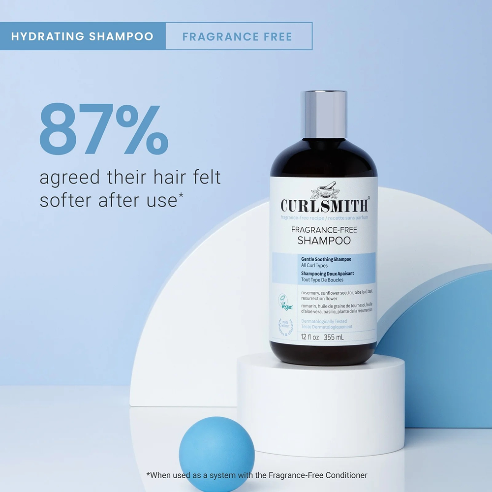 Curlsmith Fragrance-Free Shampoo 355ml - Champú suave - Curly Nest Spain