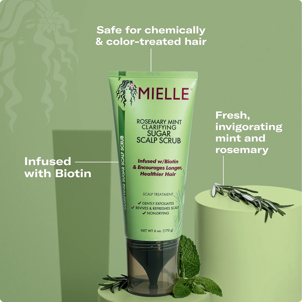 Mielle Rosemary Mint Strengthening Sugar Scalp Scrub 6oz - Todo - Curly Nest Spain