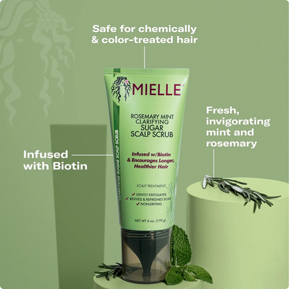 Mielle Rosemary Mint Strengthening Sugar Scalp Scrub 6oz - Todo - Curly Nest Spain