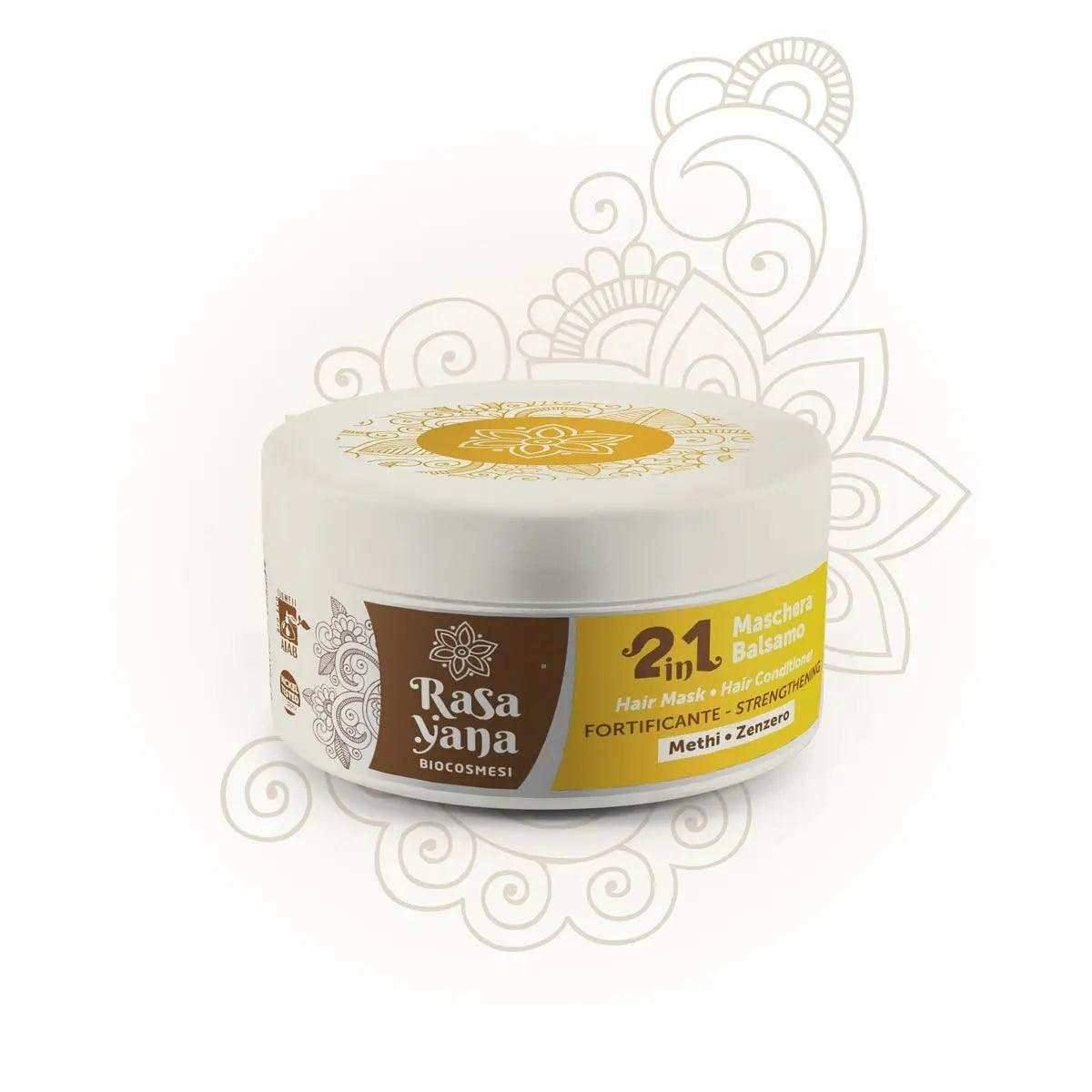 Rasayana Biocosmesi 2in1 Maschera Balsamo Hair Conditioner Fortificante - Acondicionador hidratante - Curly Nest Spain