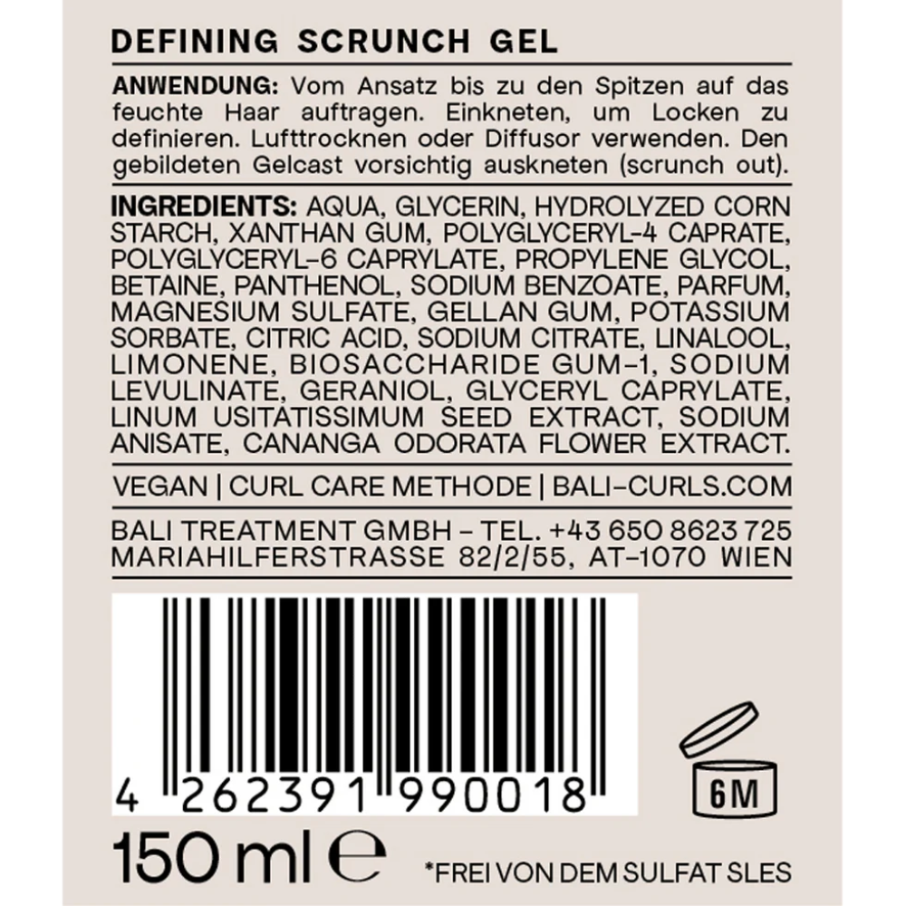 Bali Curls Defining Gel - Styling Gel - Curly Nest Spain