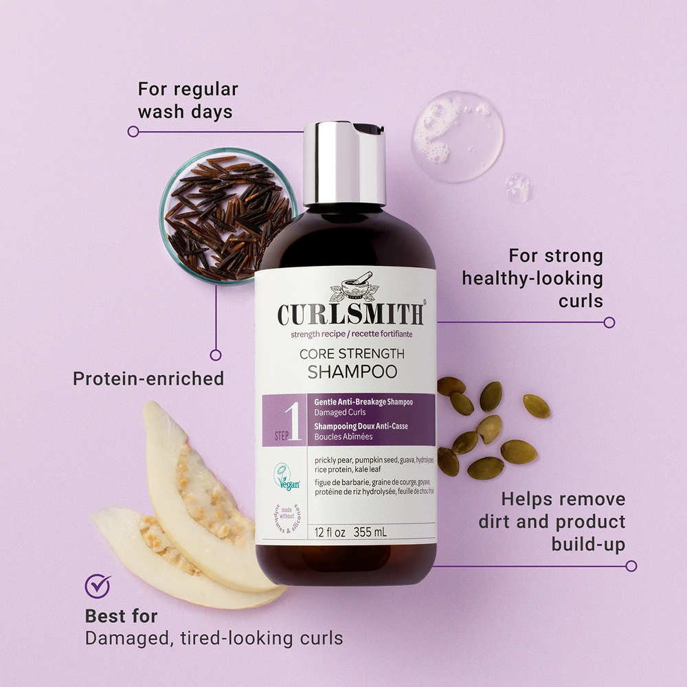 Curlsmith Core Strength Shampoo 355ml - Champú fortalecedor - Curly Nest Spain
