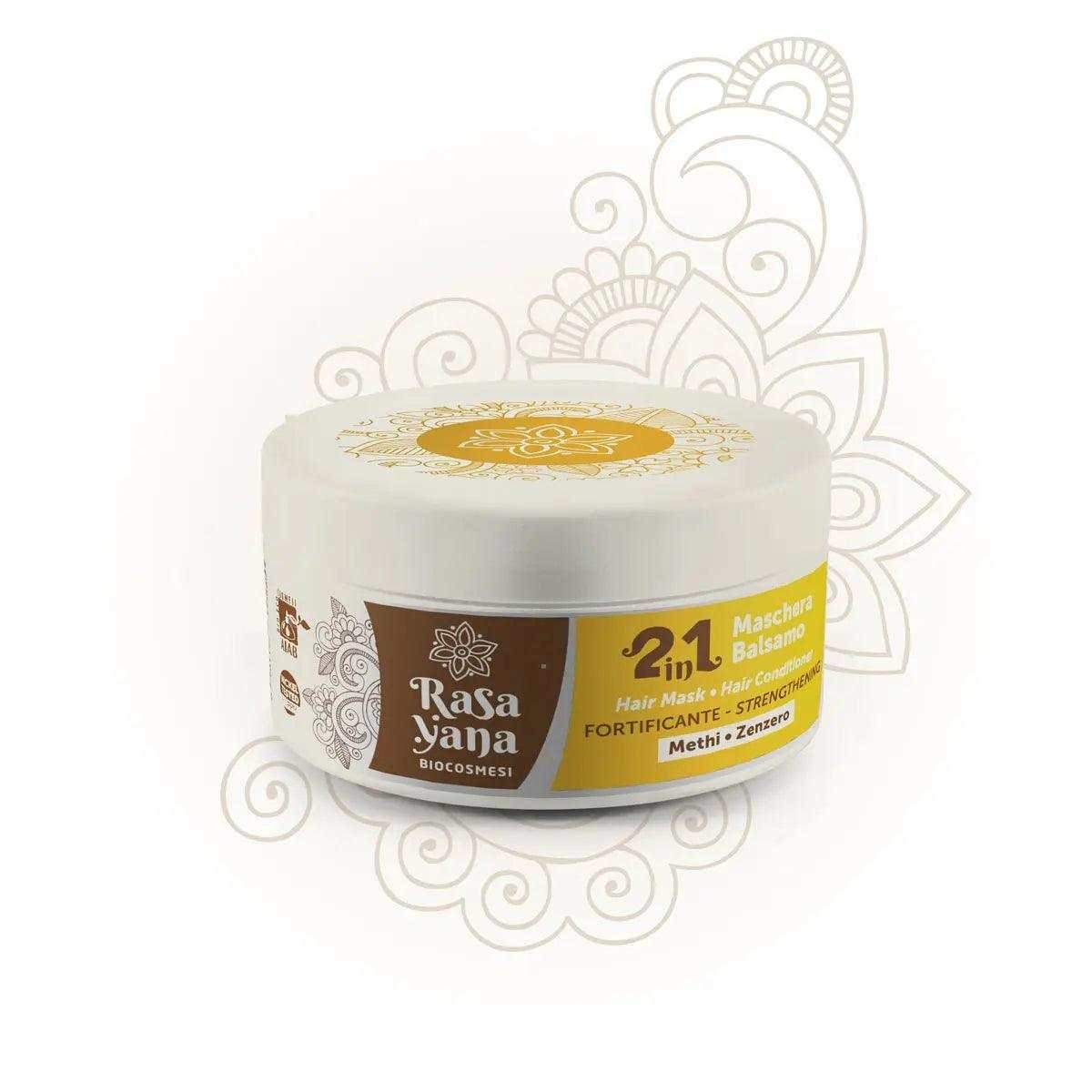 Rasayana Biocosmesi 2in1 Maschera Balsamo Hair Conditioner Fortificante - Acondicionador hidratante - Curly Nest Spain