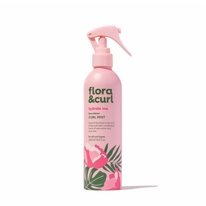 Flora &amp; Curl Hydrate Me Rose Water Curl Mist 250ml - Refrescador de rizos - Curly Nest Spain
