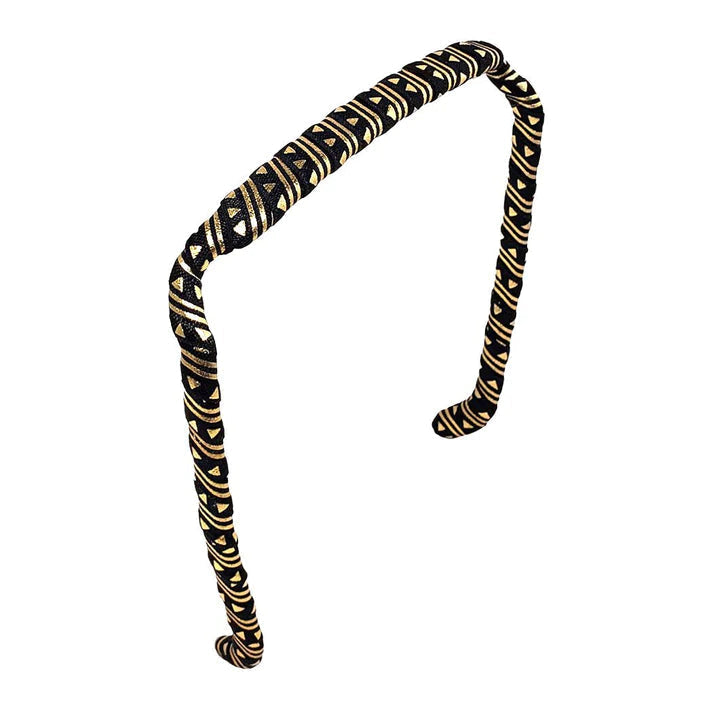 Zazzy Bandz Black and Gold Aztec - Diademas - Curly Nest Spain