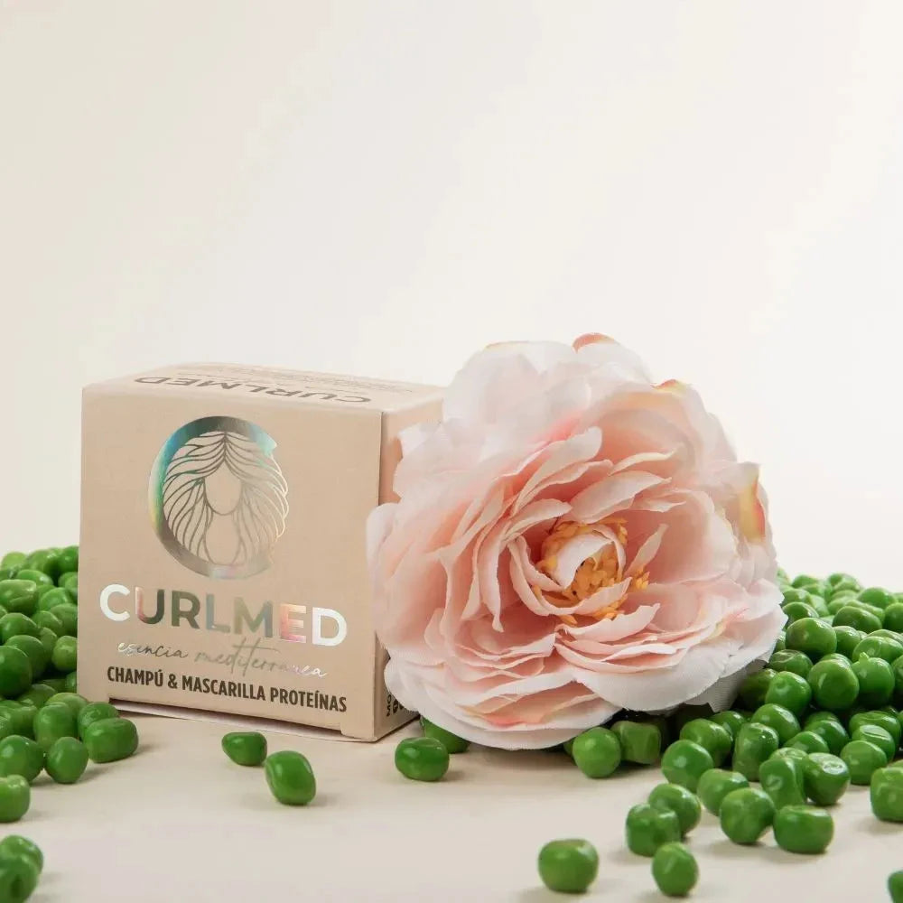 CurlMed Solid Shampoo + Mask Protein All Hair Types 70g - Cuidado proteico - Curly Nest Spain