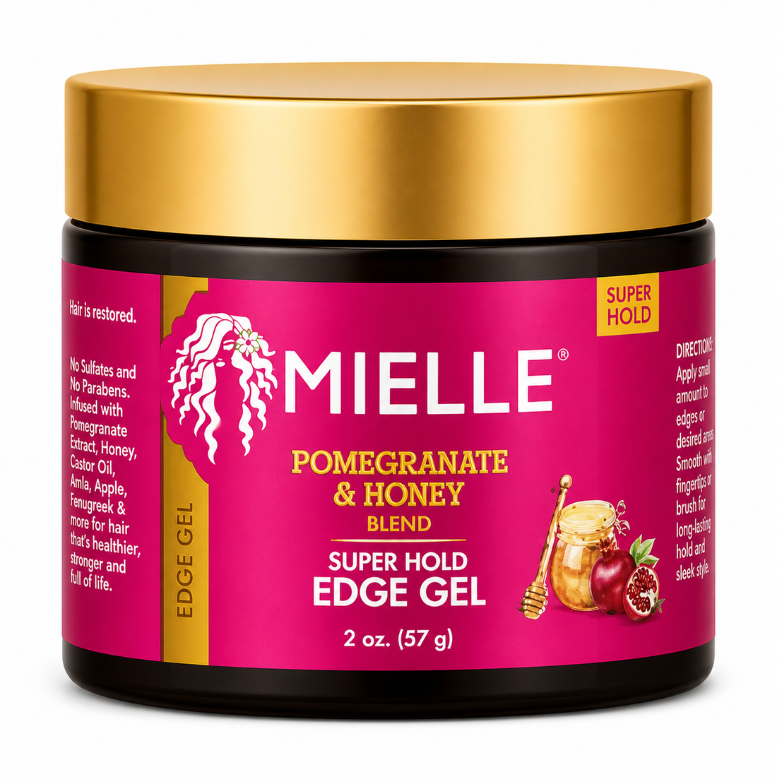 Mielle Pomegranate &amp; Honey Blend Super Hold Edge Gel 2oz - Todo - Curly Nest Spain
