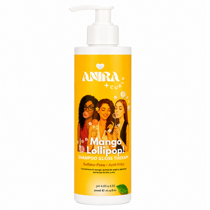 Anira Curls Mango Lollipop Shampoo Gloss Therapy - champú purificante - Curly Nest Spain