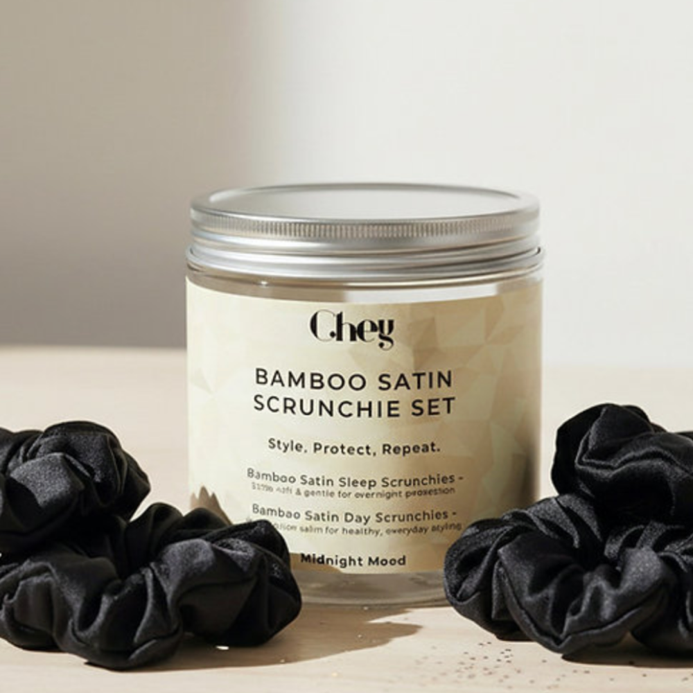 Chey Haircare Bamboo Satin Scrunchie Set - Juego de accesorios - Curly Nest Spain