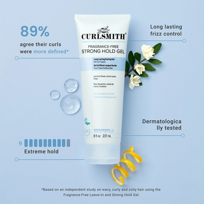Curlsmith Fragrance-Free Strong Hold Gel 237ml - Styling Gel - Curly Nest Spain