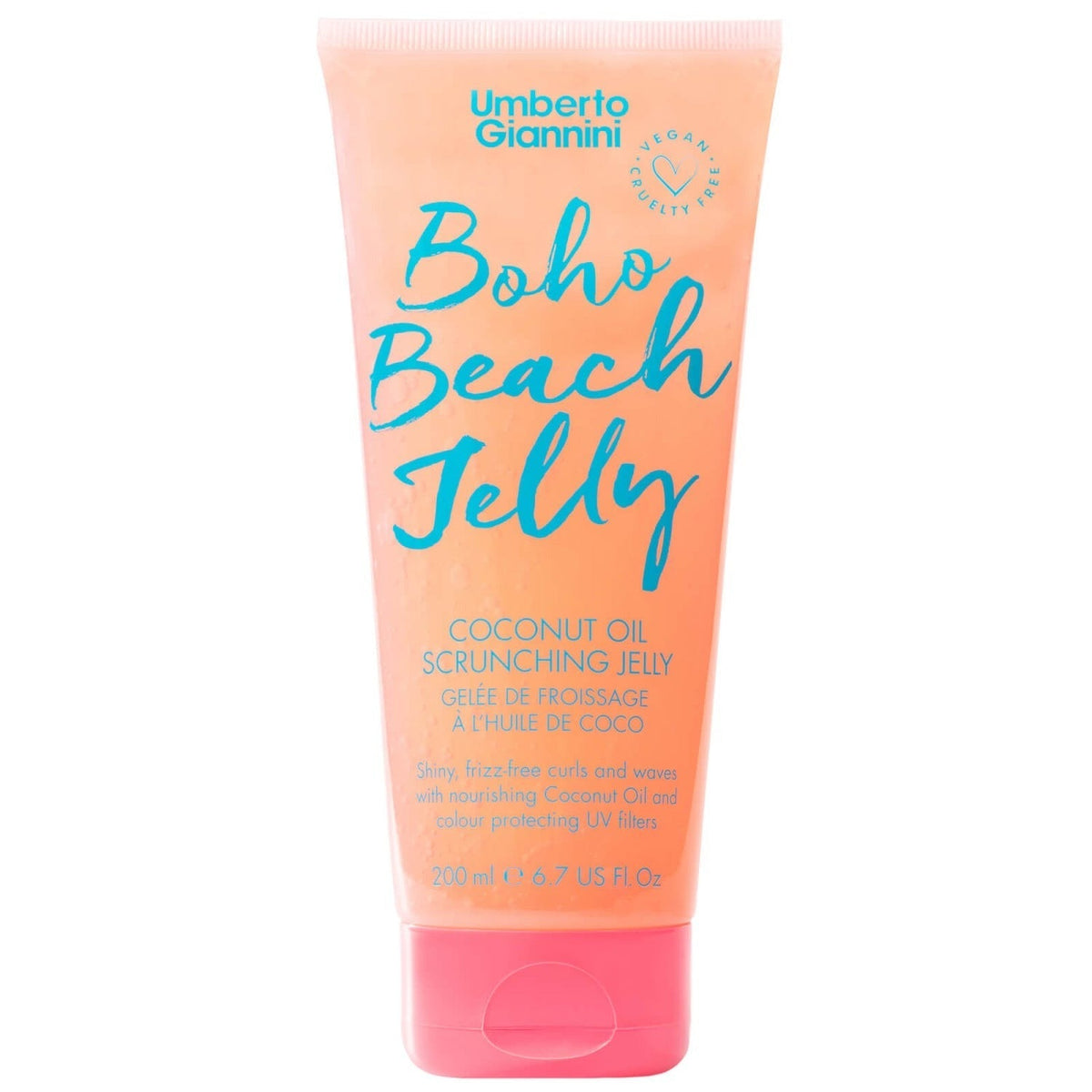 Umberto Giannini Boho Beach Jelly Coconut Oil Scrunching Jelly 200ml - Styling Gel - Curly Nest Spain