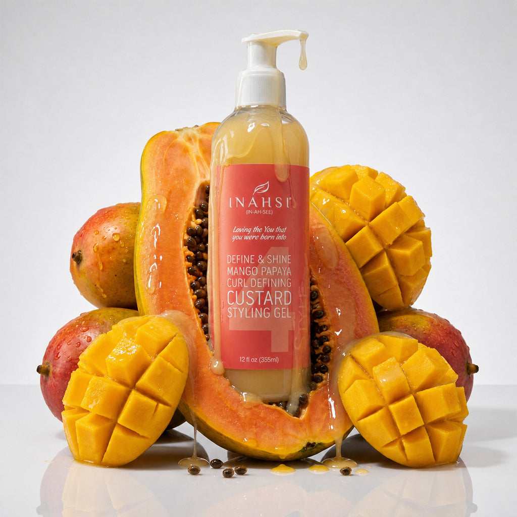Inahsi Naturals Define &amp; Shine Mango Papaya Curl Defining Custard