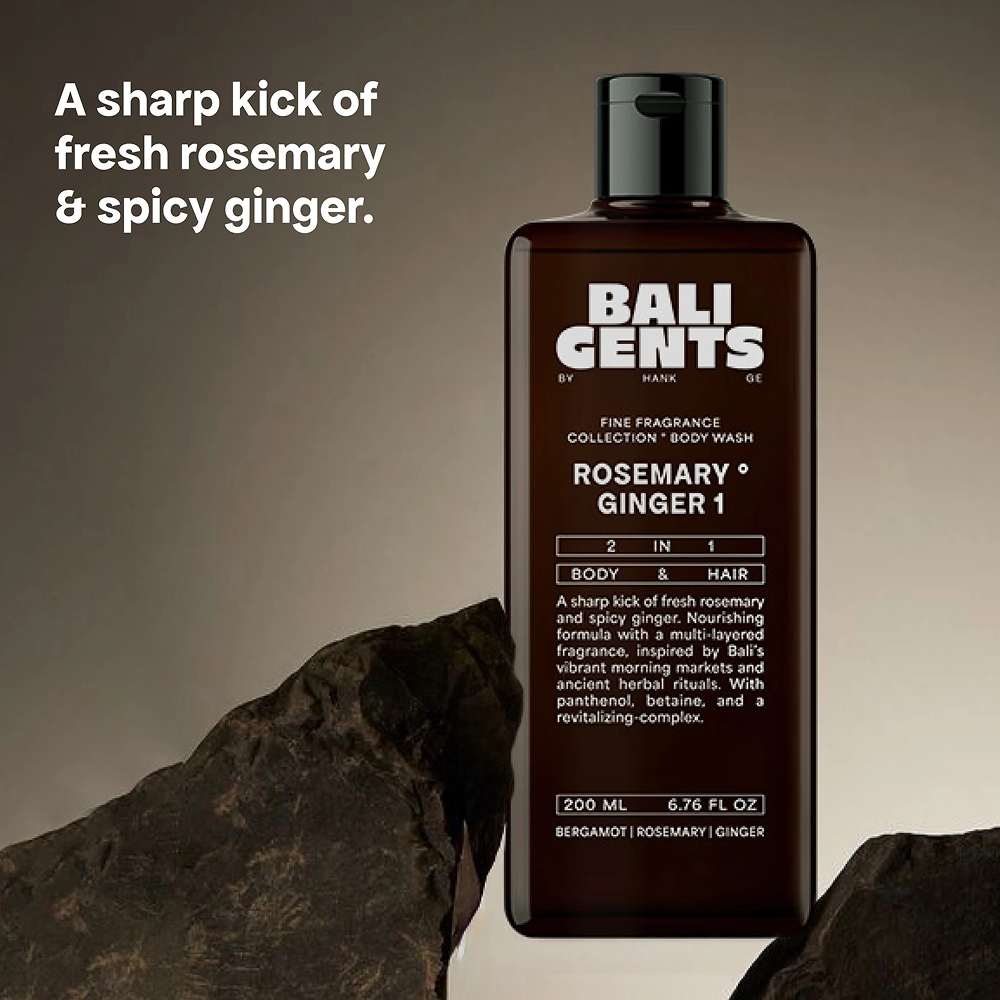 Bali Gents Bodywash Rosemary Ginger 1 200ml - Douchegel - Curly Nest Spain